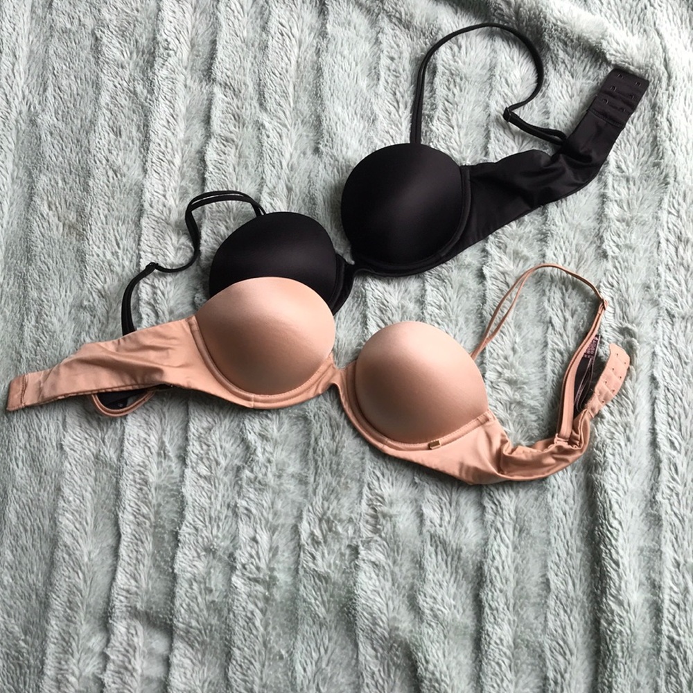 Victoria Secret Push-up Bra’s Black &Tan 32A